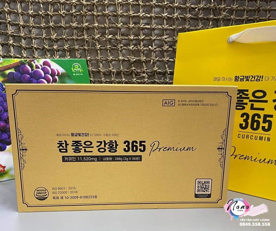 Tinh chất Nghệ Nano curcumin 365 Curcumin Premium Từ Hàn Quốc