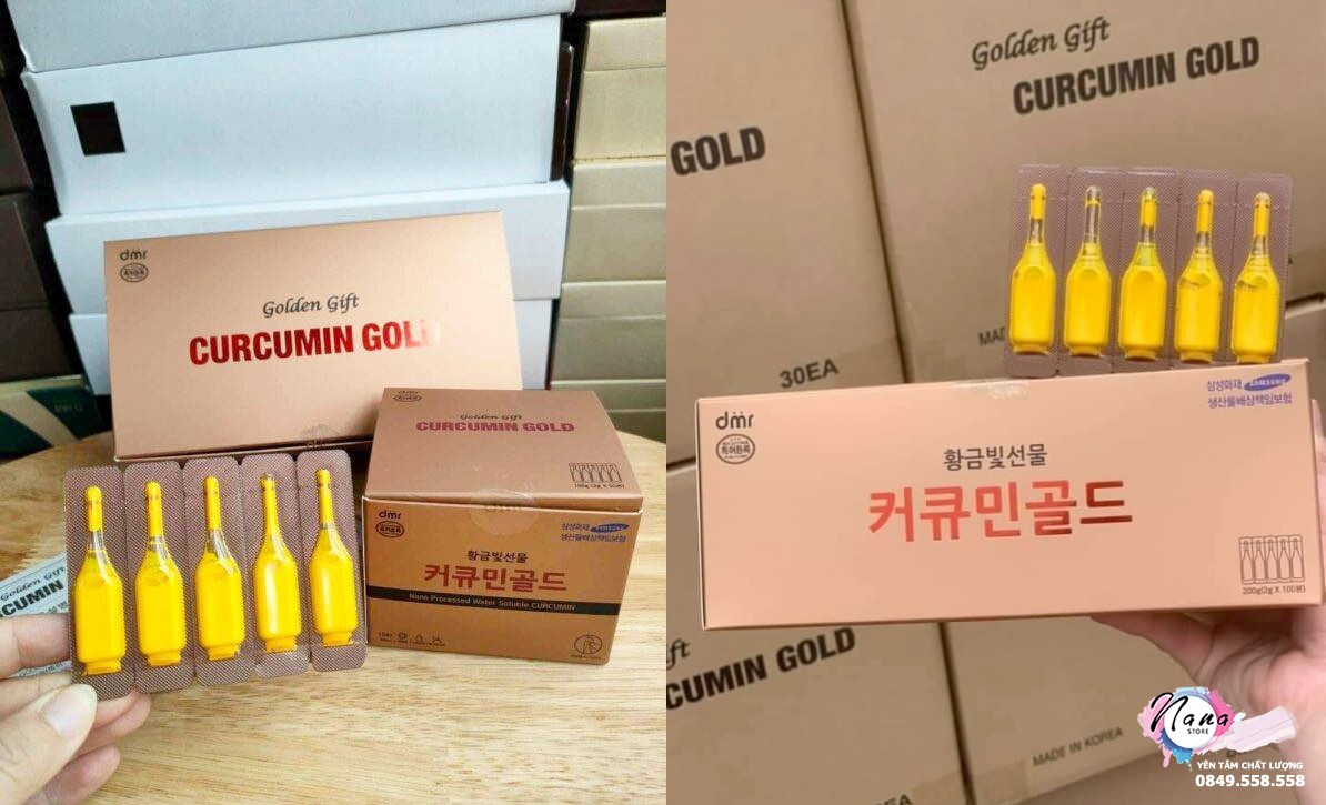 Tinh chất nghệ nano Curcumin Hàn Quốc Gold - Golden gift 100 tép